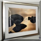 A01. Elizabeth Camel "Silver and Gold" limited edition signed print. Frame: 31"h x 40"w 